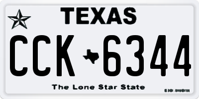 TX license plate CCK6344