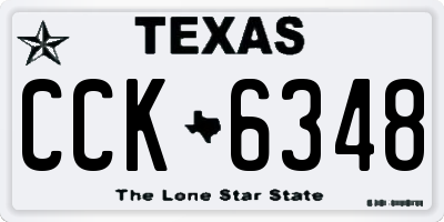 TX license plate CCK6348