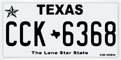 TX license plate CCK6368