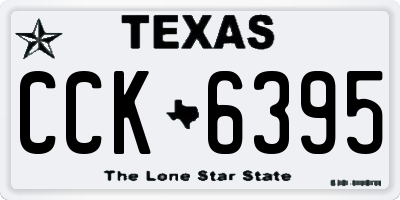 TX license plate CCK6395