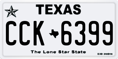 TX license plate CCK6399