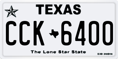 TX license plate CCK6400