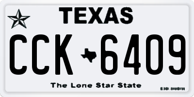 TX license plate CCK6409