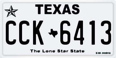 TX license plate CCK6413