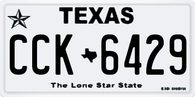 TX license plate CCK6429