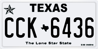 TX license plate CCK6436