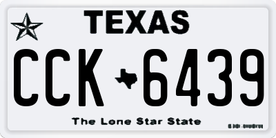 TX license plate CCK6439