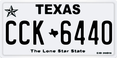 TX license plate CCK6440