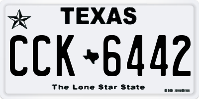 TX license plate CCK6442