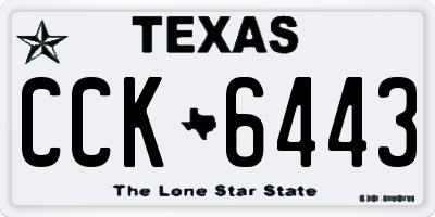 TX license plate CCK6443
