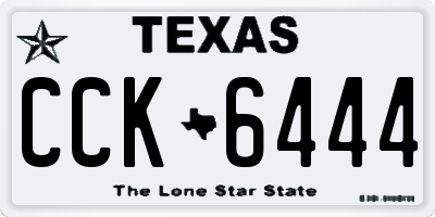 TX license plate CCK6444