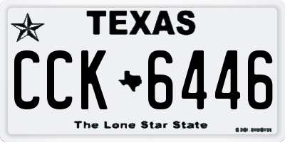 TX license plate CCK6446