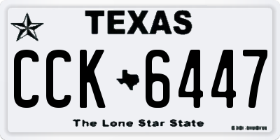 TX license plate CCK6447