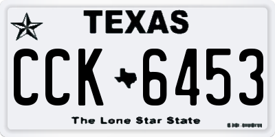 TX license plate CCK6453