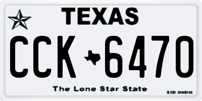 TX license plate CCK6470