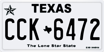 TX license plate CCK6472