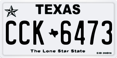 TX license plate CCK6473