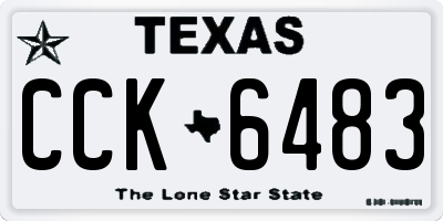 TX license plate CCK6483