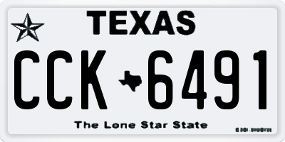 TX license plate CCK6491