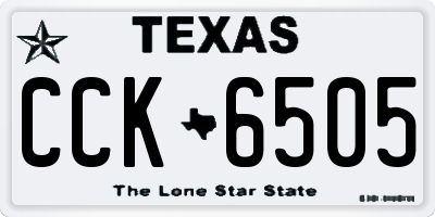 TX license plate CCK6505