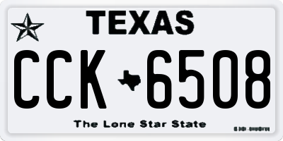 TX license plate CCK6508