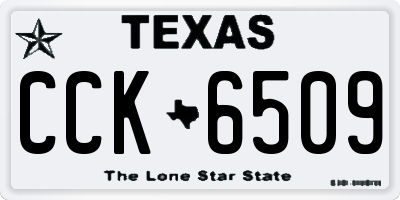 TX license plate CCK6509