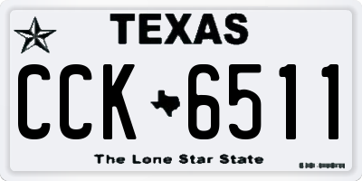 TX license plate CCK6511
