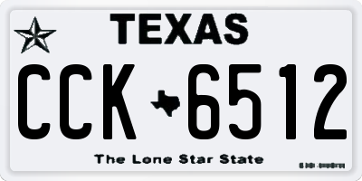 TX license plate CCK6512
