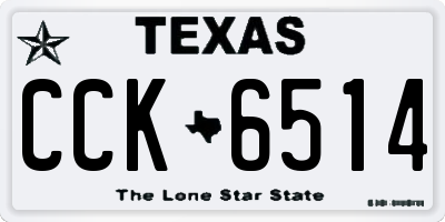 TX license plate CCK6514