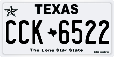 TX license plate CCK6522