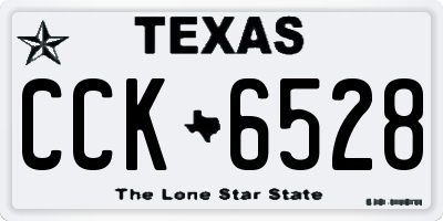 TX license plate CCK6528