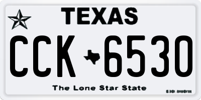 TX license plate CCK6530