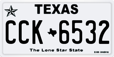 TX license plate CCK6532