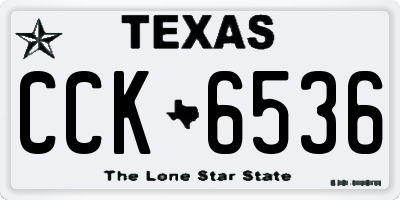 TX license plate CCK6536