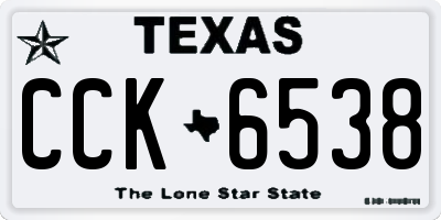 TX license plate CCK6538