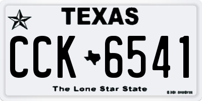 TX license plate CCK6541
