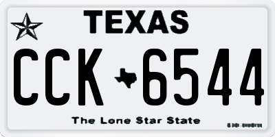 TX license plate CCK6544