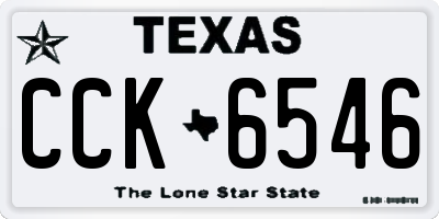 TX license plate CCK6546