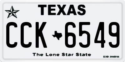 TX license plate CCK6549