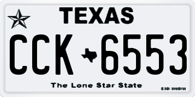 TX license plate CCK6553