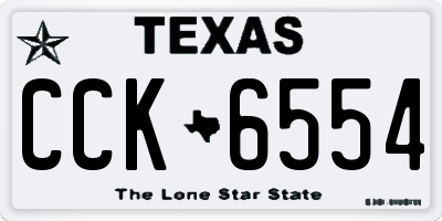 TX license plate CCK6554