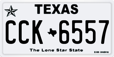 TX license plate CCK6557