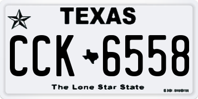 TX license plate CCK6558