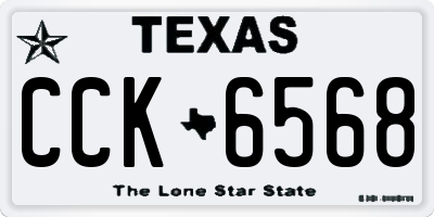 TX license plate CCK6568