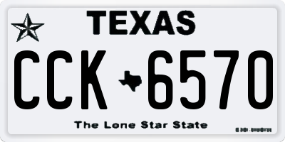 TX license plate CCK6570
