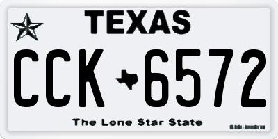 TX license plate CCK6572