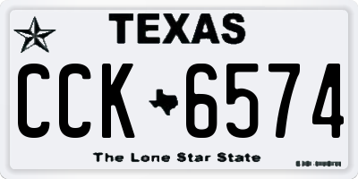 TX license plate CCK6574
