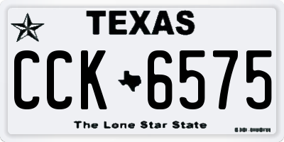 TX license plate CCK6575