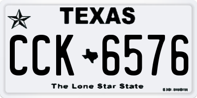 TX license plate CCK6576