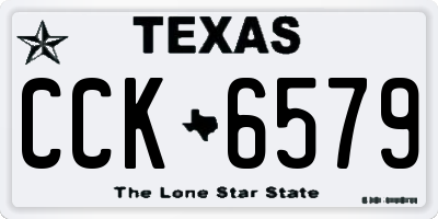 TX license plate CCK6579